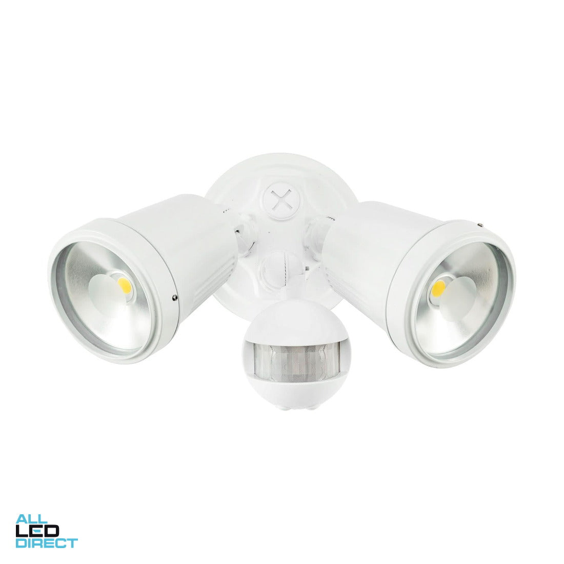 Brilliant 22 W HUNTER III LED Twin Spot Light With PIR Movement Sensor White 4200 K ALL LED Direct