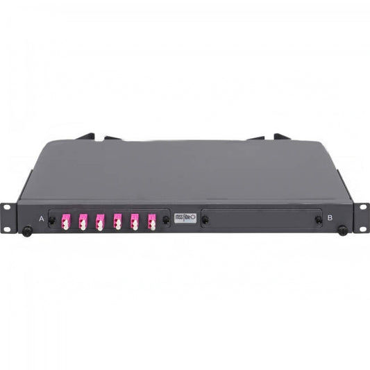 MSS Data Fibre Optic Sliding Enclosure with 12 x LC OM4 Adaptors, Pigtails and Splice Cassette