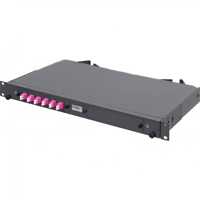 MSS Data Fibre Optic Sliding Enclosure with 12 x LC OM4 Adaptors, Pigtails and Splice Cassette