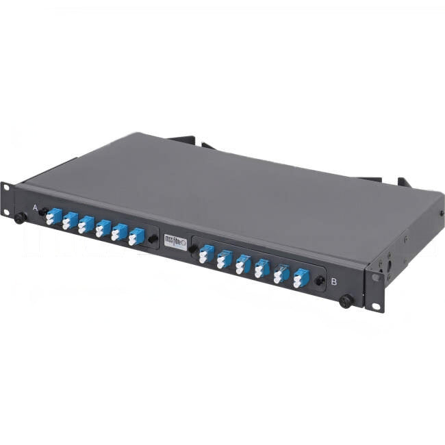 MSS Data Fibre Optic Sliding Enclosure with 24 x LC OS2 Adaptors, Pigtails and Splice Cassette