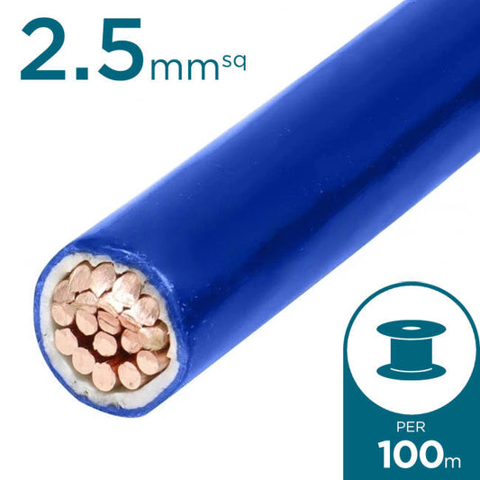 2.5mm Building Wire Cable Blue 100 Metre Drum