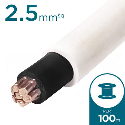 2.5mm SDI Cable With Black Core 100 Metre Drum