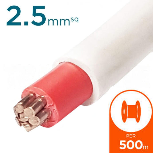 2.5mm SDI Cable With Red Core 500 Metre Drum