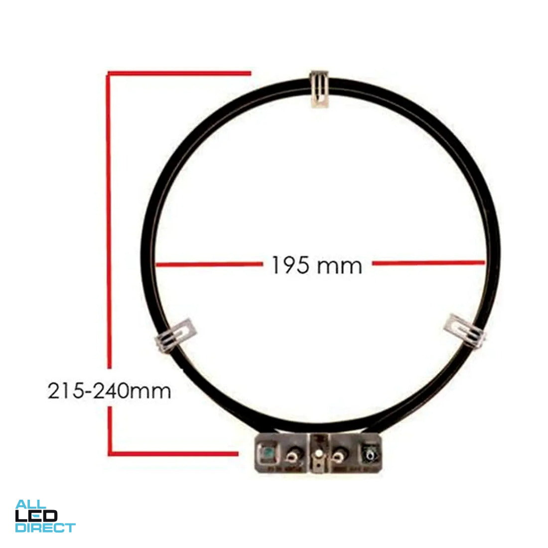 Global Components 2200 Watt Fan Forced Oven Element ALL LED Direct