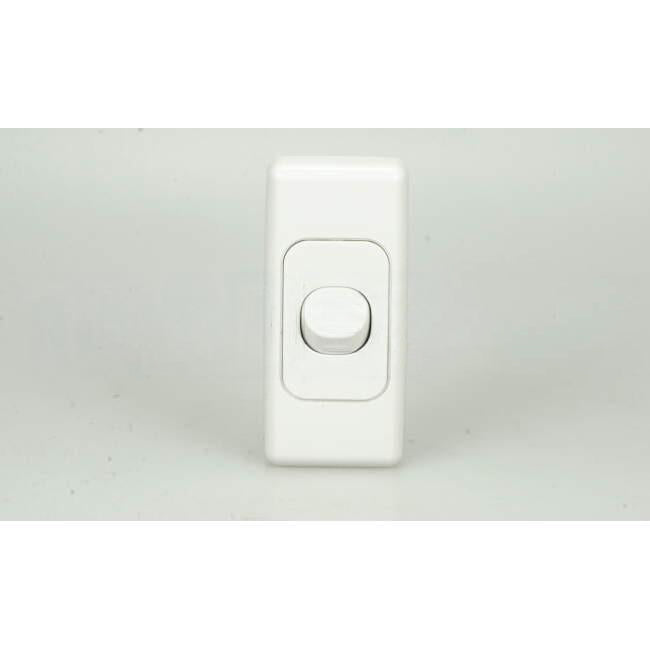 Clipsal 10 Amp 1 Gang 2000 SERIES Vertical Internal Rocker Architrave Switch White