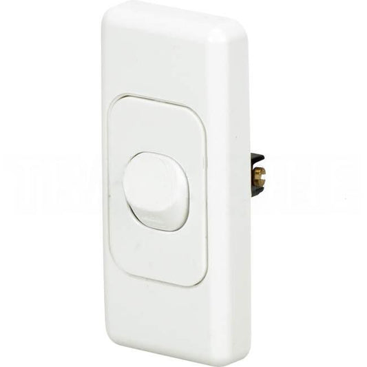 Clipsal 10 Amp 1 Gang 2000 SERIES Vertical Internal Rocker Architrave Switch White