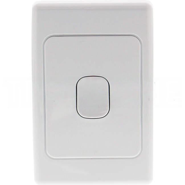 Clipsal 32 Amp 1 Gang 2000 SERIES Vertical Internal Isolation Rocker Switch White