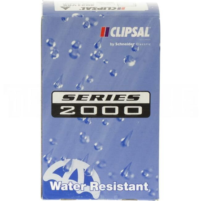 Clipsal 10 Amp 1 Gang 2000 SERIES Vertical Internal Waterproof IP66 Rocker Switch White