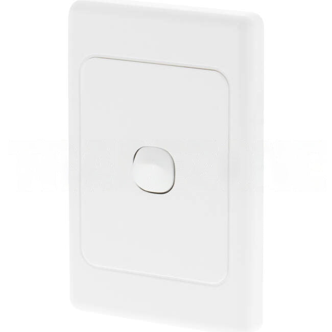 Clipsal 10 Amp 1 Gang 2000 SERIES Vertical Internal Rocker Switch White