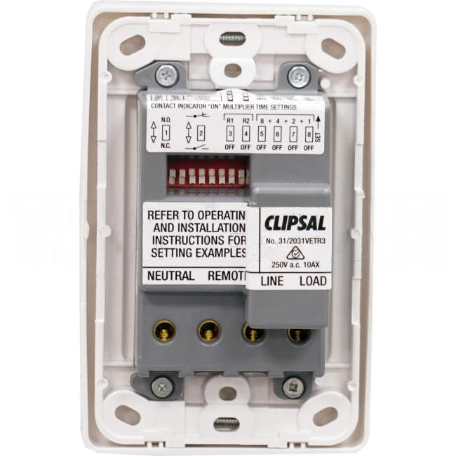 Clipsal 2000 SERIES 10 Amp Single Switched Internal Time Delay Switch 3 Wire