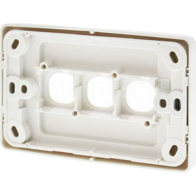 Clipsal 3 Gang 2000 SERIES Grid Plate & Surround Standard Cover White