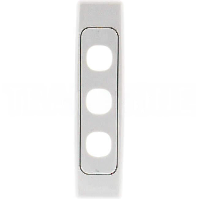 Clipsal 3 Gang 2000 SERIES Architrave Grid Plate White