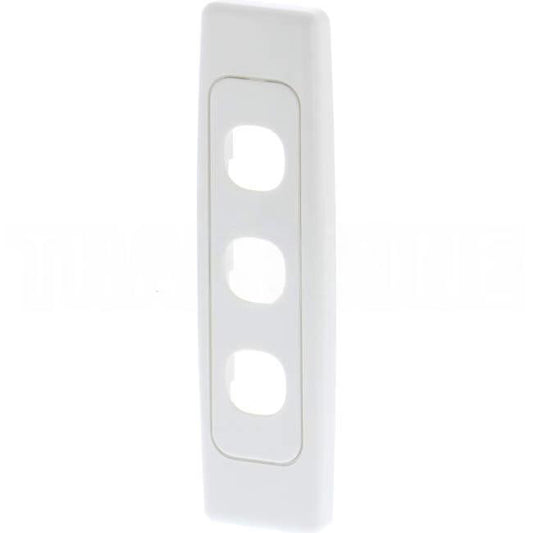 Clipsal 3 Gang 2000 SERIES Architrave Grid Plate White