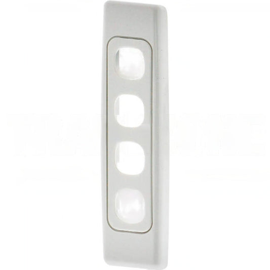 Clipsal 4 Gang 2000 SERIES Internal Architrave Switch Cover Plate White