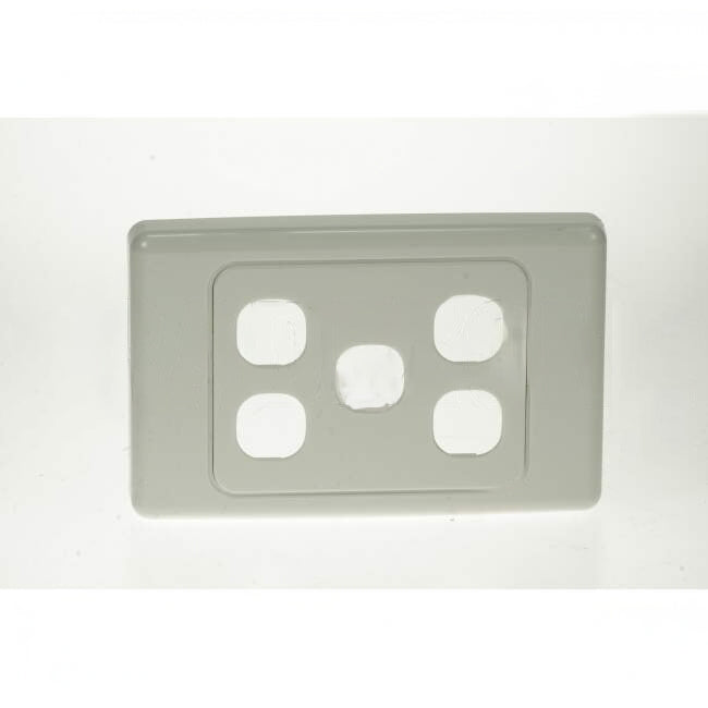 Clipsal 5 Gang 2000 SERIES Grid Plate & Surround Standard Cover White