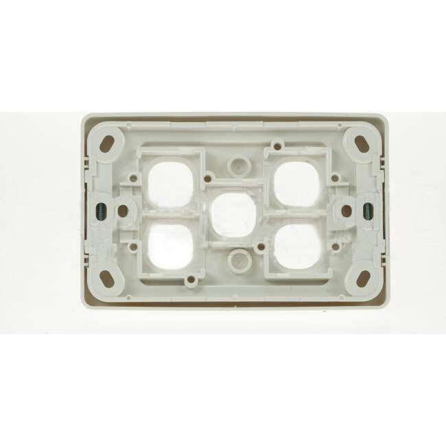 Clipsal 5 Gang 2000 SERIES Grid Plate & Surround Standard Cover White