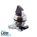 NHP 22.5mm Selector Switch Metal 2 Position 1NO Black