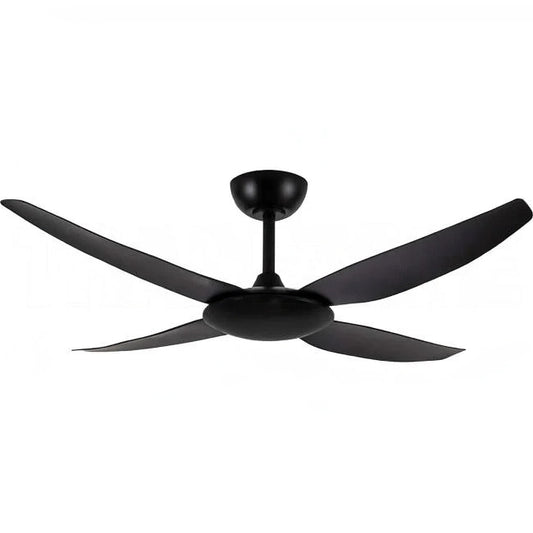 Brilliant 1320mm (52') AMARI 4 Blade DC Ceiling Sweep Fan With Moulded ABS Blades Black