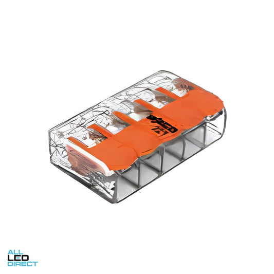 Wago 4mm 5 Wire Compact Splicing Connector Jar of 25 ALL LED Direct