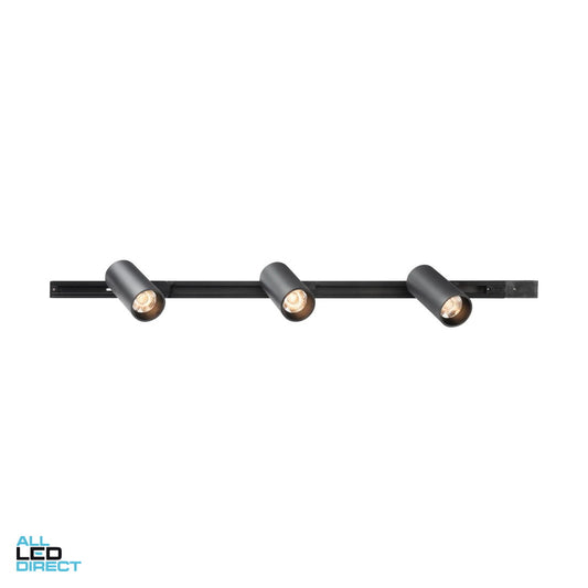 Brilliant 3 x 10 W CERES LED Track Lighting Kit Black TRI Colour ALL LED Direct