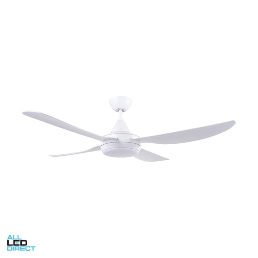 Brilliant 1320mm (52') VECTOR III 4 Blades Ceiling Sweep Fan With Ezy-Fit ABS Blades & Tri Colour LED Light Pure White
