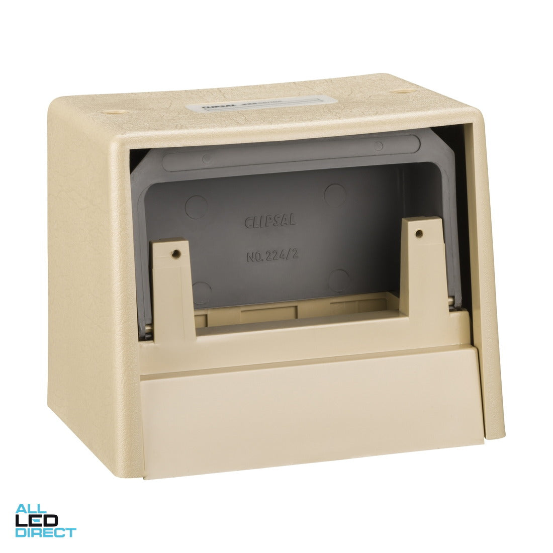 Clipsal 1 Gang Rectangular Floor Outlet Housing To Suit 1 Standard Size Plates Beige ALL LED Direct
