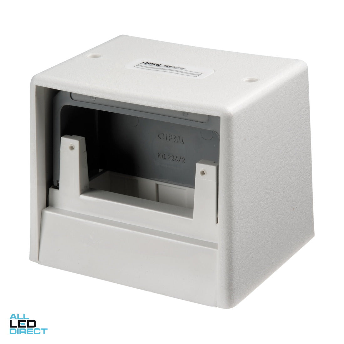 Clipsal 1 Gang Rectangular Floor Outlet Housing To Suit 1 Standard Size Plates White ALL LED Direct