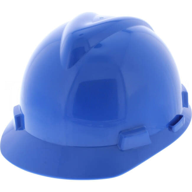 MSA V-GARD Elite Hard Hat With 4 Point PUSH-KEY Suspension Light Blue