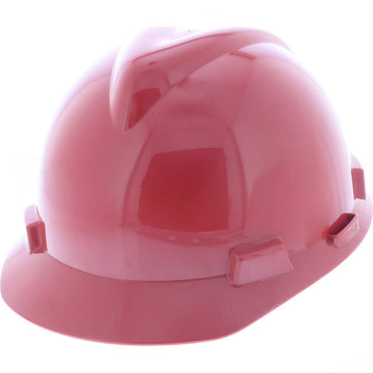 MSA V-GARD Elite Hard Hat With 4 Point PUSH-KEY Suspension Red