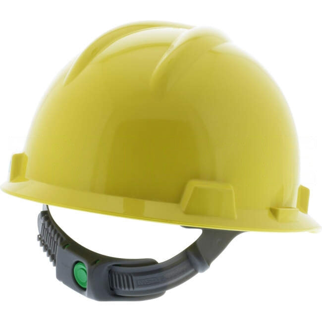 MSA V-GARD Elite Hard Hat With 4 Point PUSH-KEY Suspension Yellow