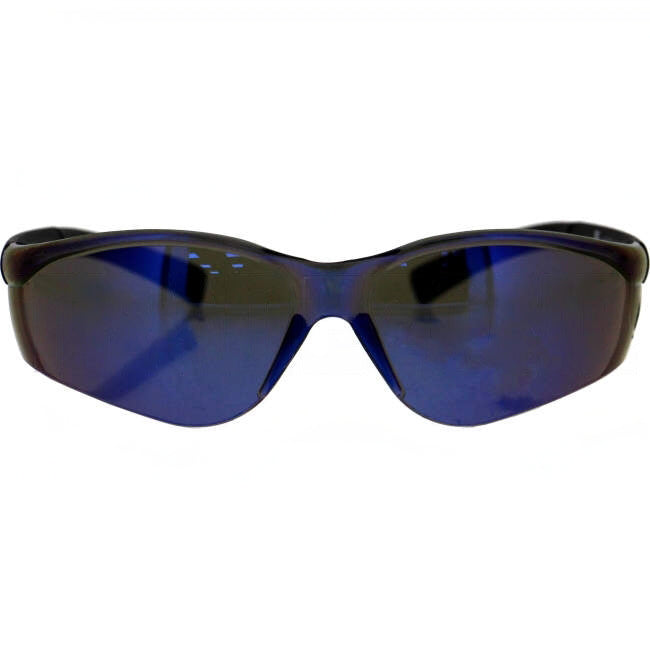 MSA NULLARBOR Safety Glasses With Black Frames & Blue Mirror Scratch Resistant Lenses