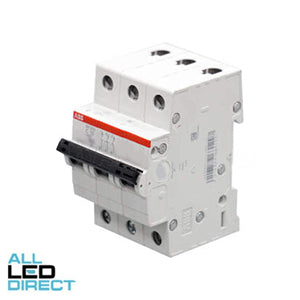 ABB 10 Amp Miniature Circuit Breaker MCB C Curve 3 Pole 6kA