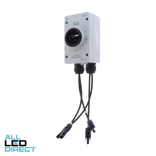 PGK 1000 Volts 32 Amp 4 Pole DC Isolator With Genuine MC4 Connectors And 200mm Lead Includes Inbuilt Vent