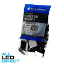 Cabac 27.7mm x 27.7mm Sticky Back Self Adhesive Cable Tie Mounts Pack Of 100