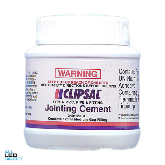 Clipsal PVC Pipe Cement 125ml Clear