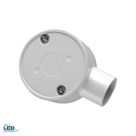 Clipsal 25mm 1 Way Shallow Round Junction Box