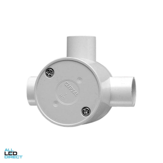 Clipsal 25mm 3 Way Deep Round Junction Box