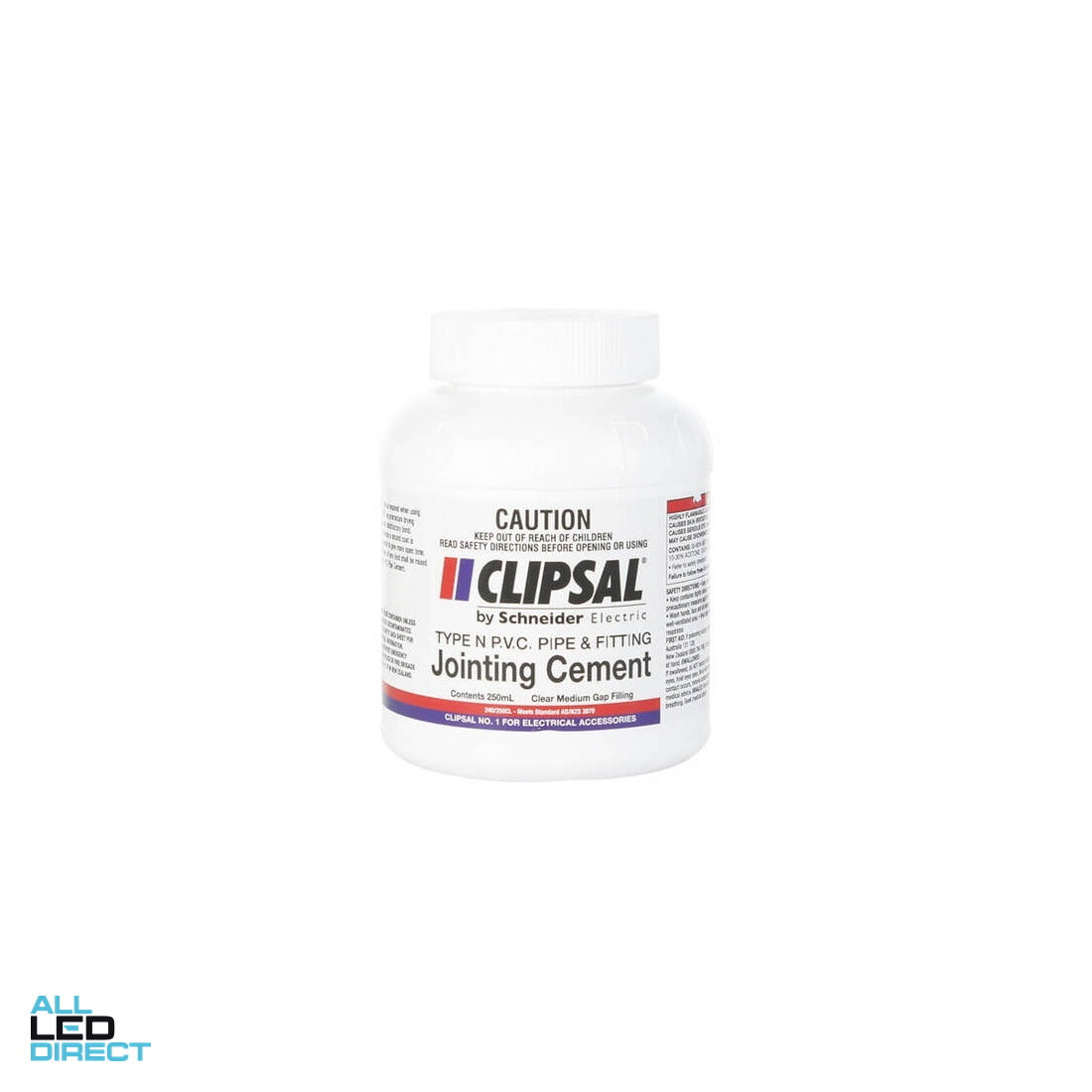 Clipsal 250ml PVC Pipe Cement Clear ALL LED Direct