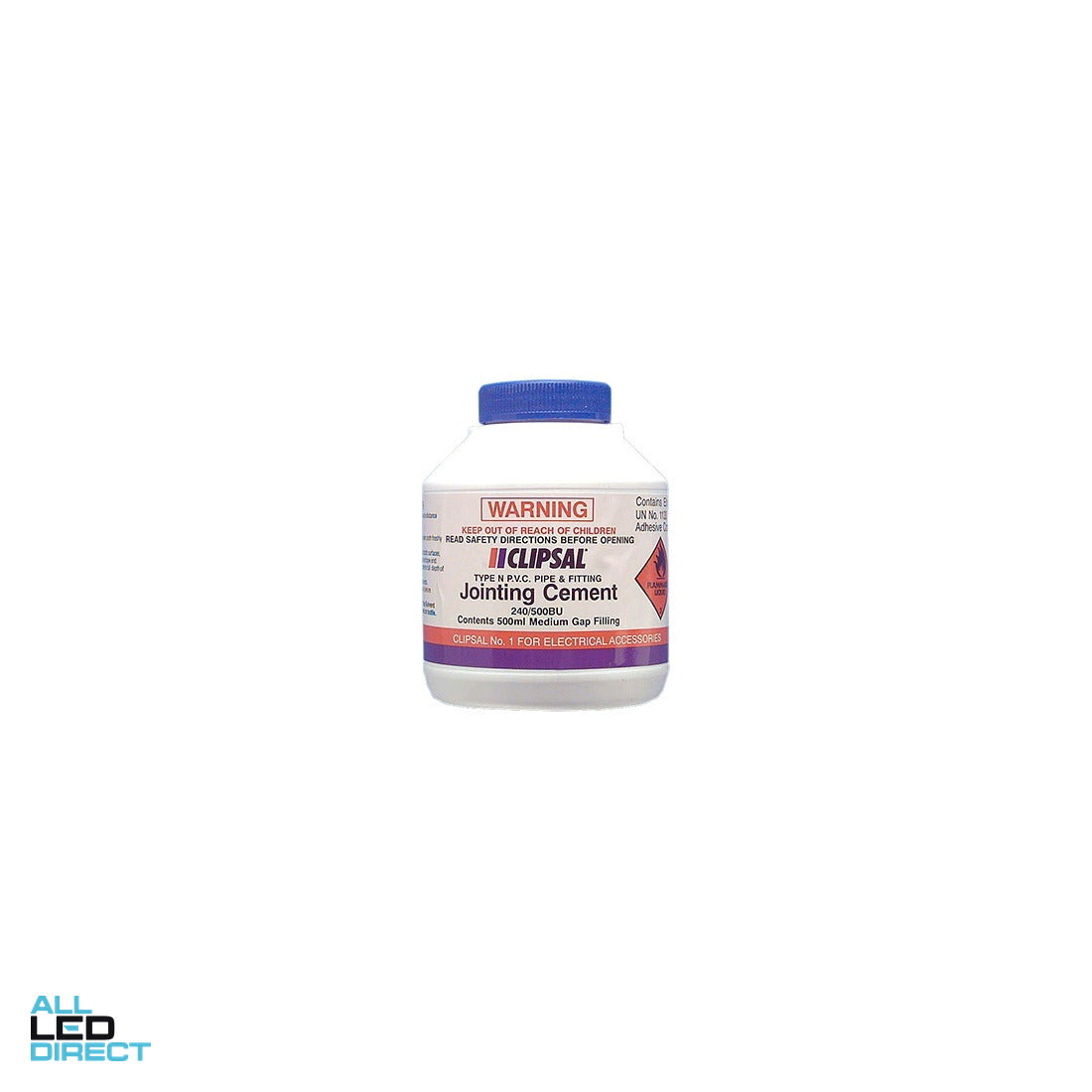 Clipsal 500ml PVC Pipe Cement Blue ALL LED Direct