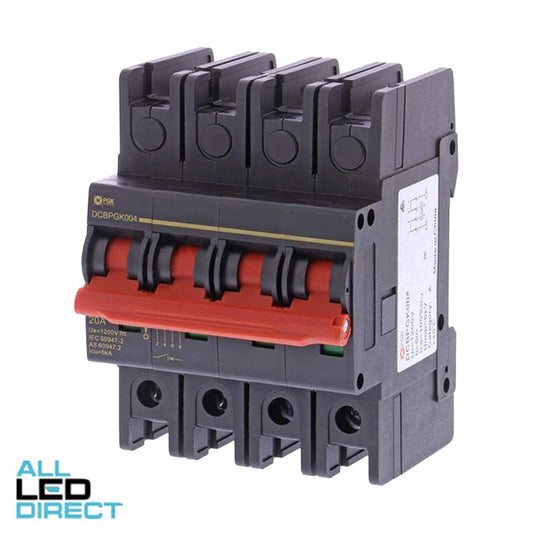 PGK 20 Amp DC Miniature Circuit Breaker MCB 4 Pole C Curve 6kA