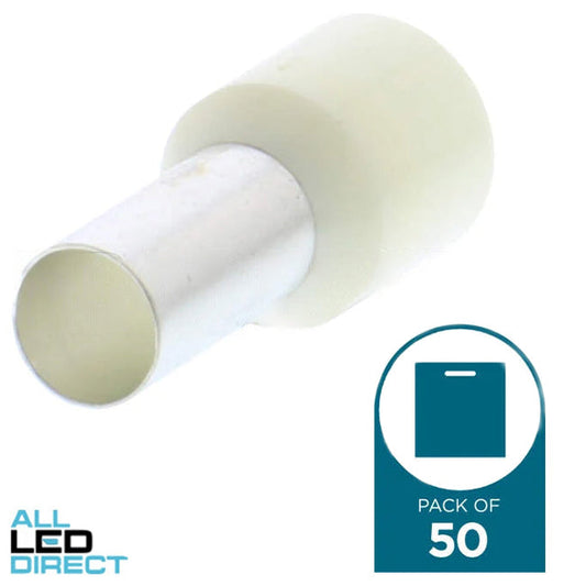 Wattmaster 16.0mm Bootlace Pin Terminal Ivory Pack of 50