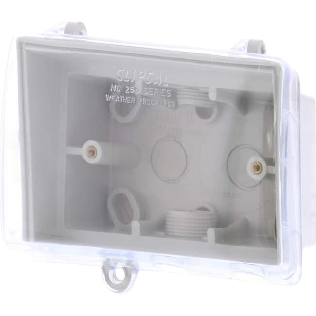 Clipsal PVC Weatherproof Box For Switches & Outlets Grey