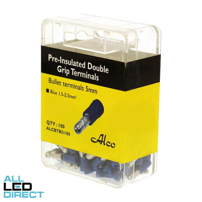 Wattmaster 1.5mm To 2.5mm Male Bullet Terminal Blue Pack of 100