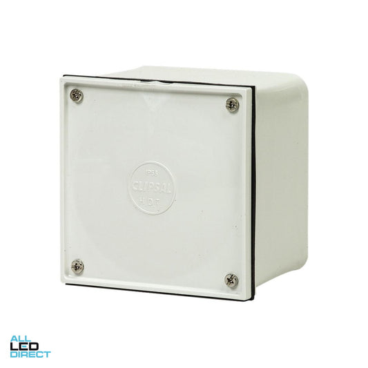 Clipsal 108mm W x 108mm H x 76mm D Square Adaptable Box With Opaque Lid