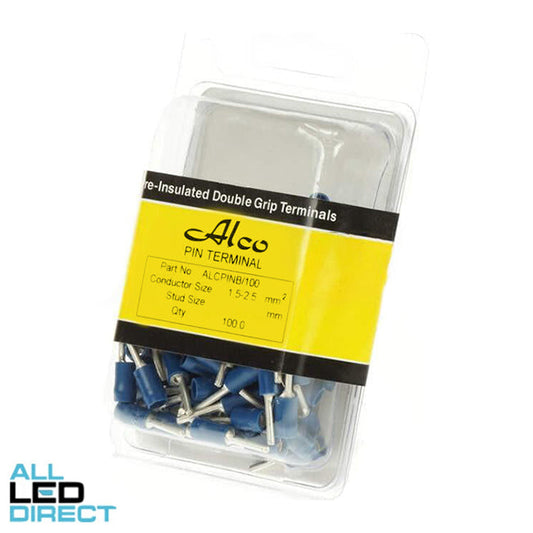 Wattmaster 1.5mm To 2.5mm Insulated Pin Crimp Terminal Blue Pack of 100