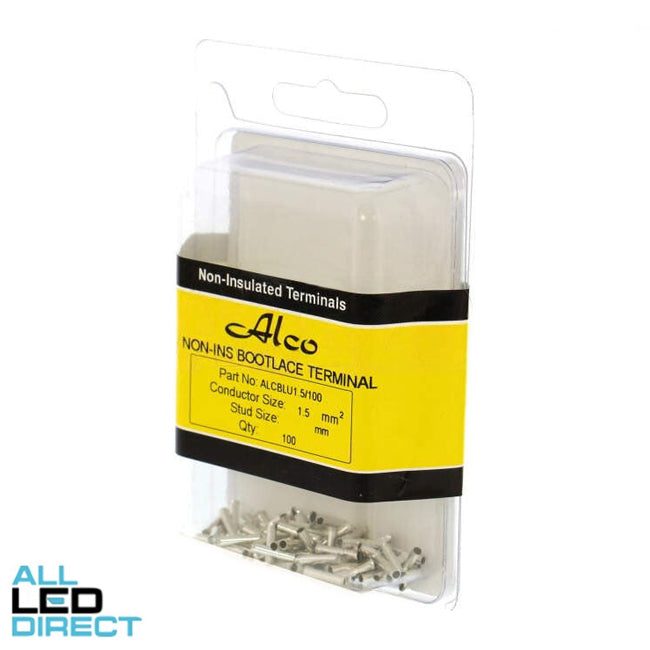 Wattmaster 1.5mm Non Insulated Bootlace Terminal Pack of 100