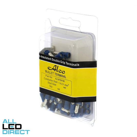 Wattmaster 1.5-2.5mm Male Bullet Terminal Blue Pack of 100