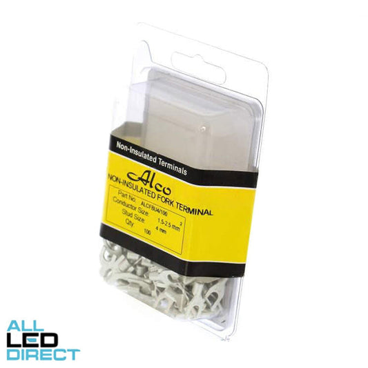 Wattmaster 1.5-2.5mm Stud Size Non-Insulated Forked Terminal Pack of 100