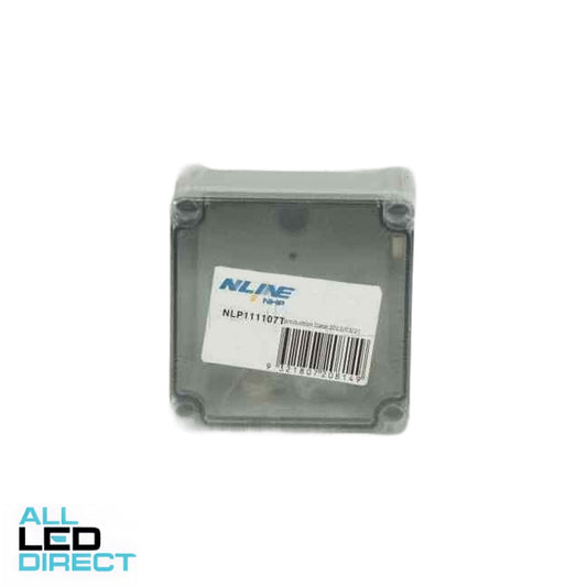 NHP N-Line 110mm W x 110mm H x 65mm D Square Adaptable Box With Clear Lid