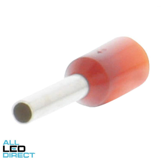 Wattmaster 1.0mm2 Bootlace Pin Terminal Red Pack of 100